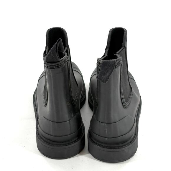 Hunter Commando Chelsea Boots 10 Black NWOT Ankle Booties Rain Wellies - Picture 5 of 8